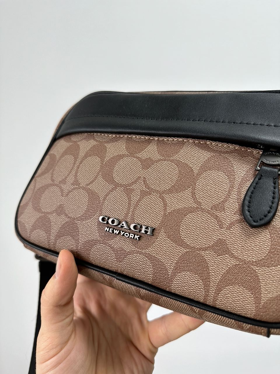 Coach Academy Crossbody Signature Canvas Khaki - 9