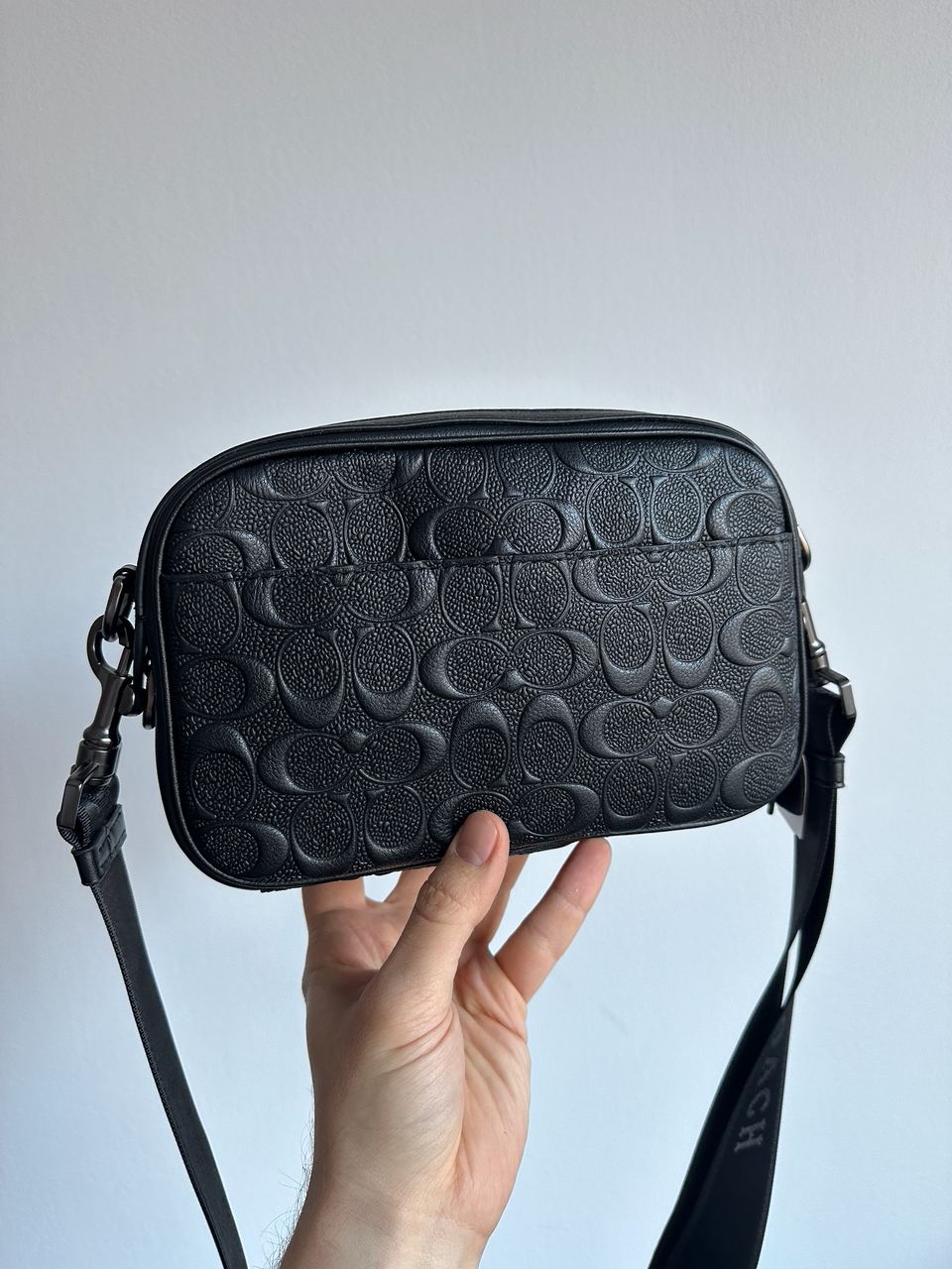 Coach Academy Crossbody Signature Leather Black - 12