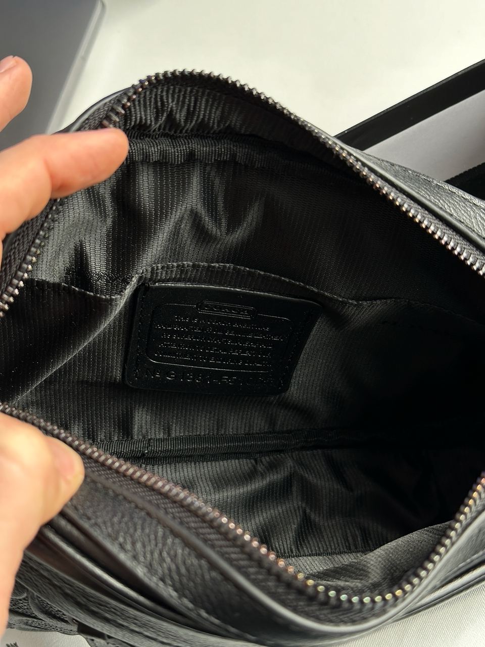 Coach Academy Crossbody Signature Leather Black - 18