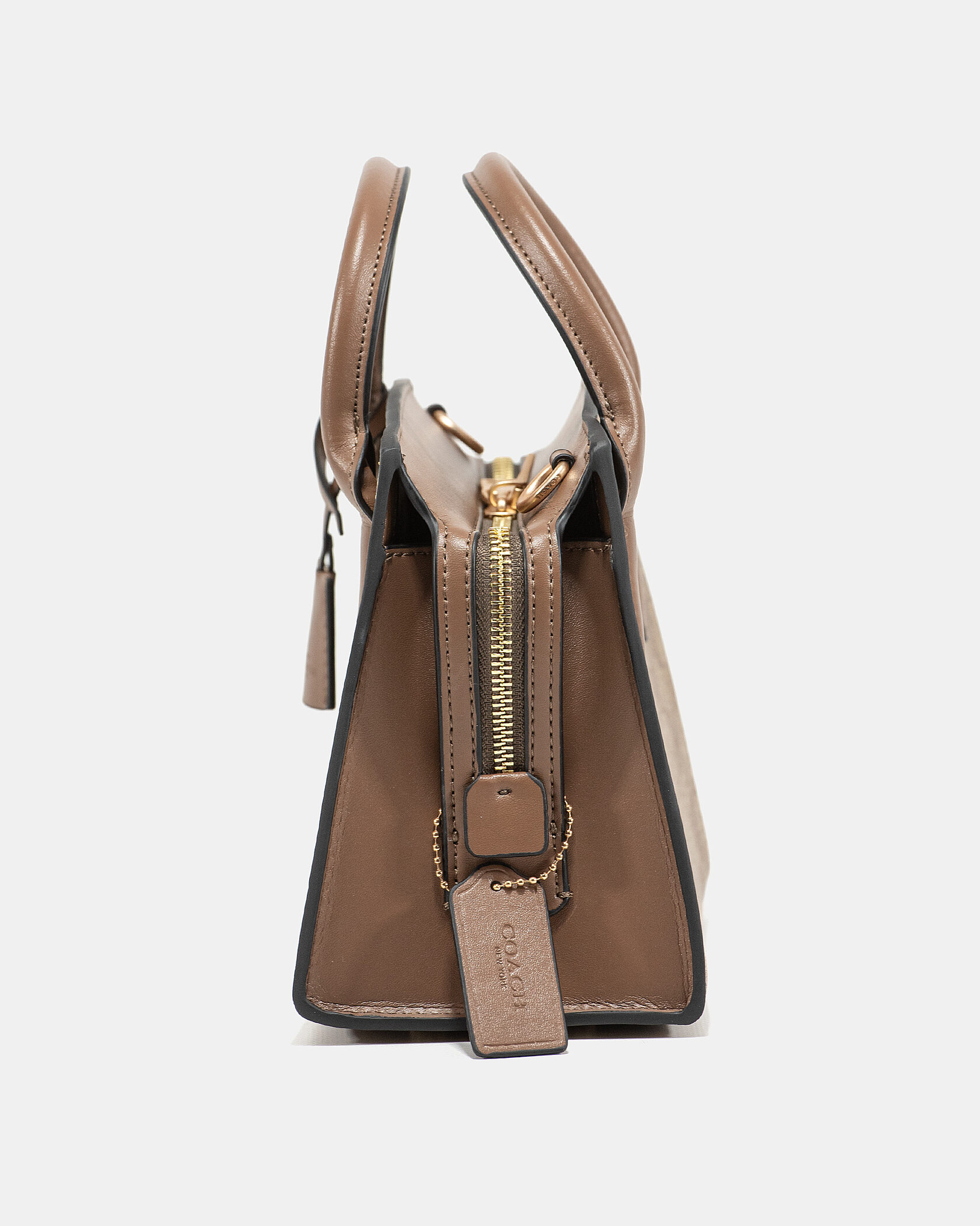 Coach Andrea Carryall In Signature Canvas Beige - 8