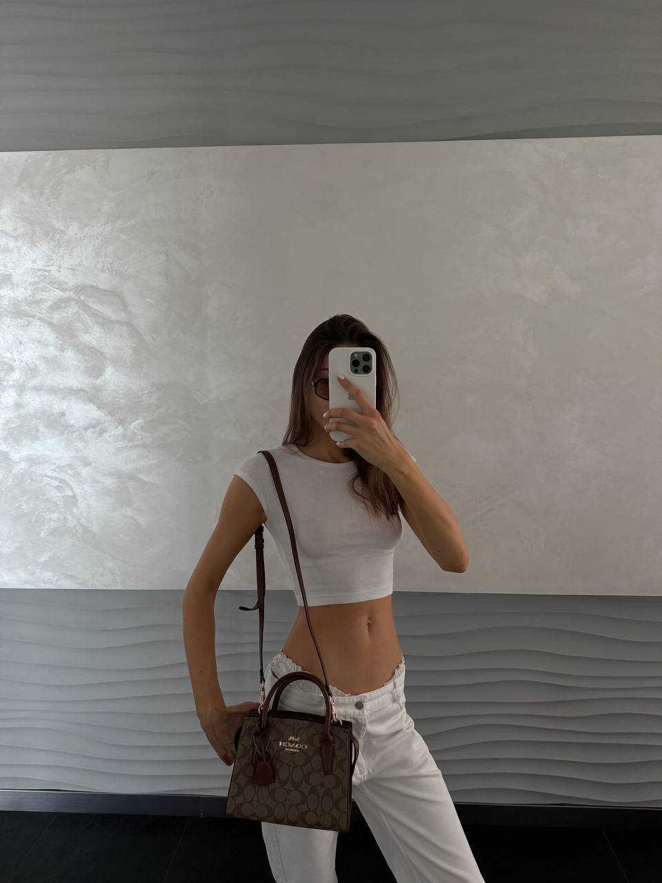 Coach Andrea Carryall In Signature Canvas Brown/Beige - 3