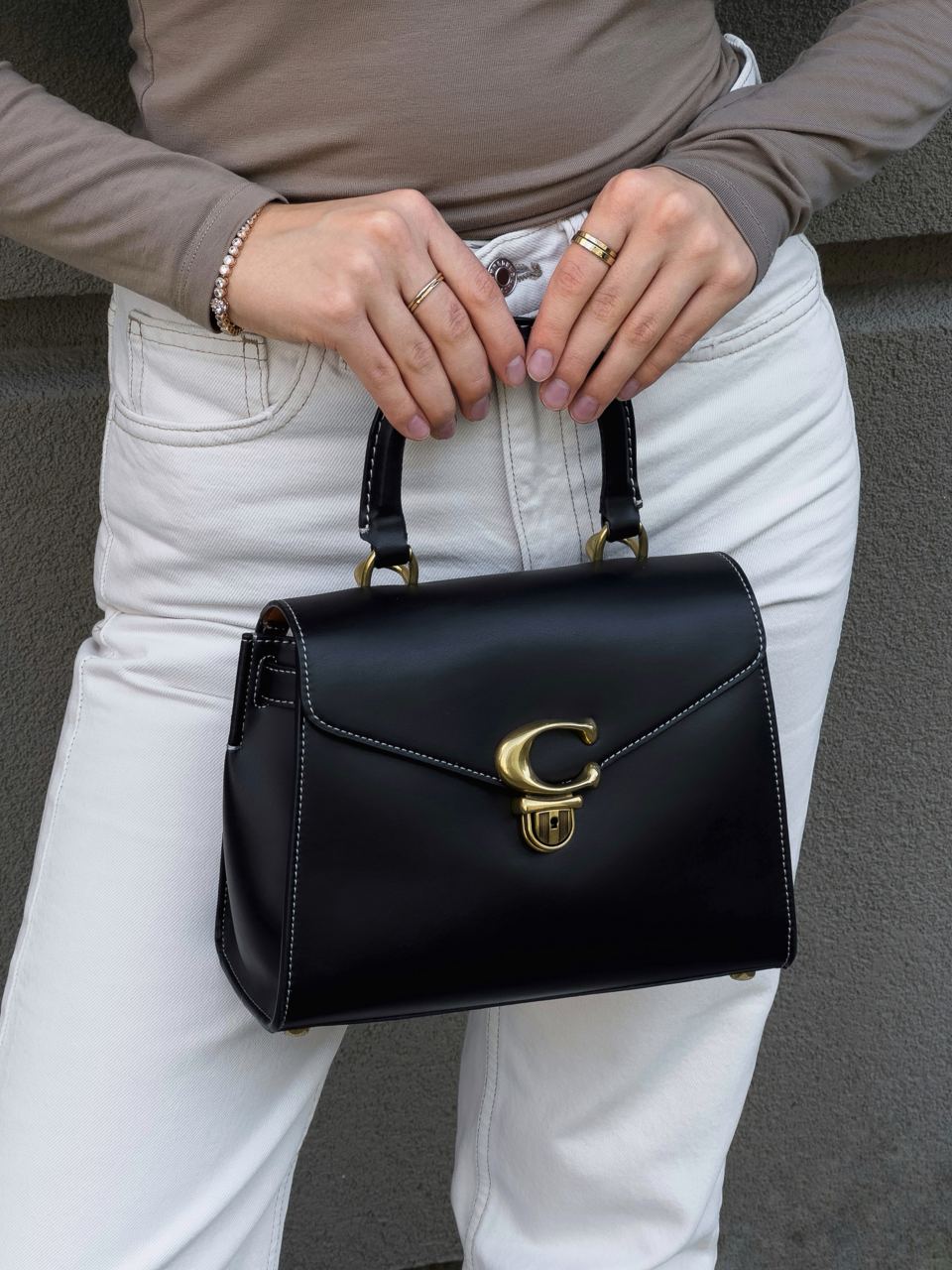 Coach Bandit Top Handle Bag 20 in Smooth Leather - 15