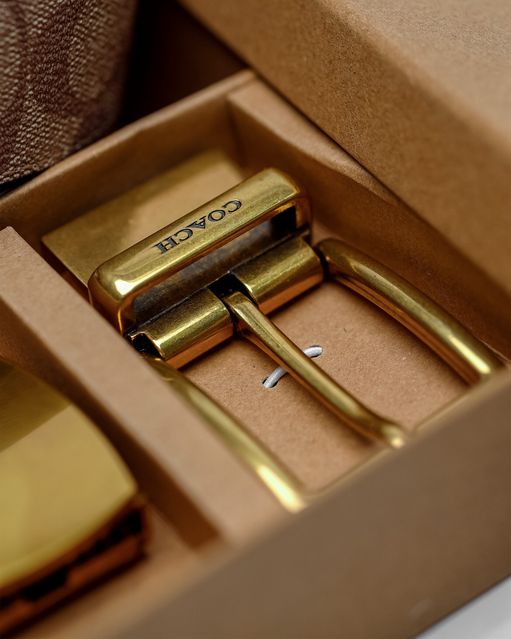 Coach Belt Kit Beige Canvas/Gold Fittings - 4