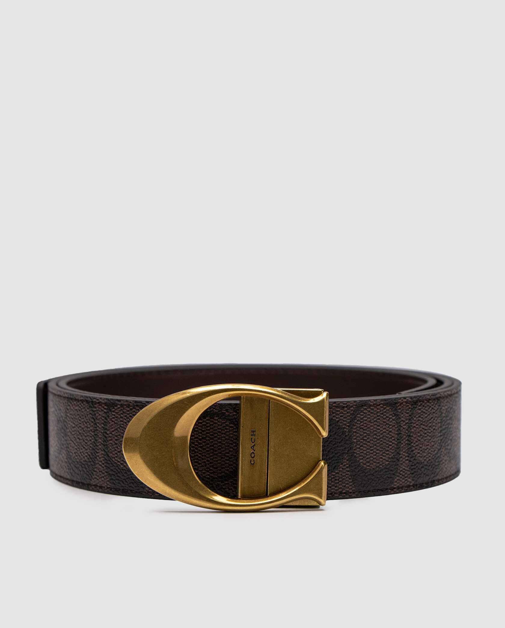 Coach Belt Kit Brown Canvas/Gold Fittings - 3