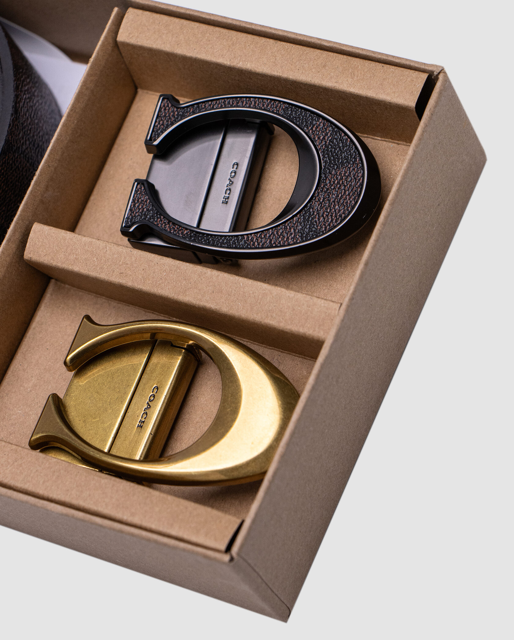 Coach Belt Kit Brown Canvas/Gold Fittings - 5