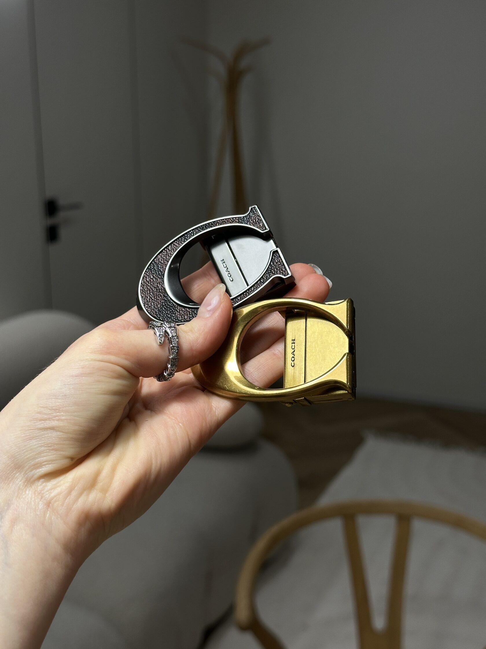 Coach Belt Kit Brown Canvas/Gold Fittings - 6