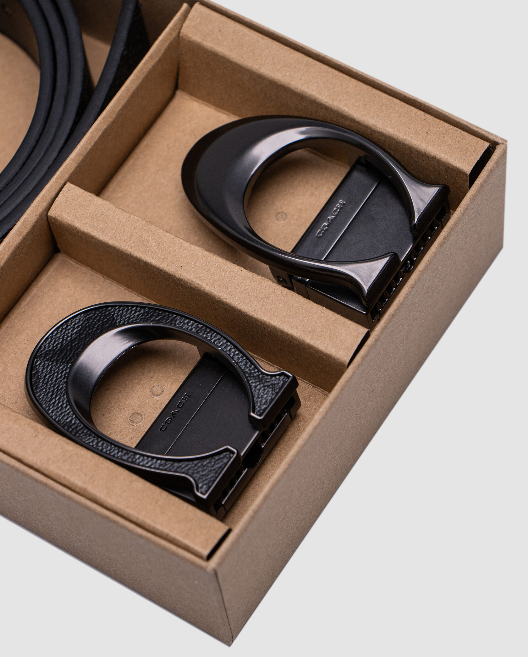 Coach Belt Kit Grey Canvas/Canvas Fittings - 5