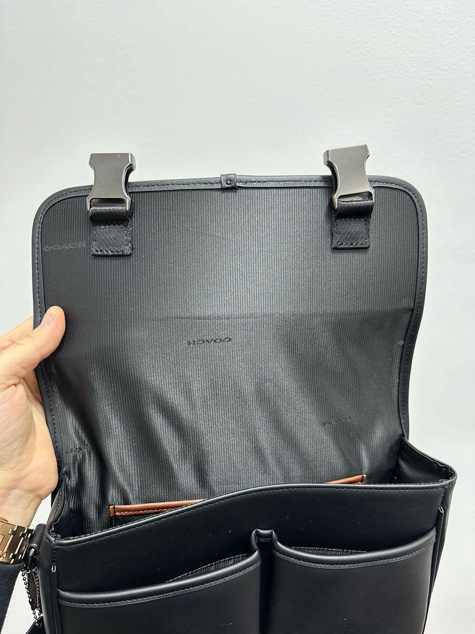 Coach Black League Hybrid Messenger Bag In Smooth Skin - 11