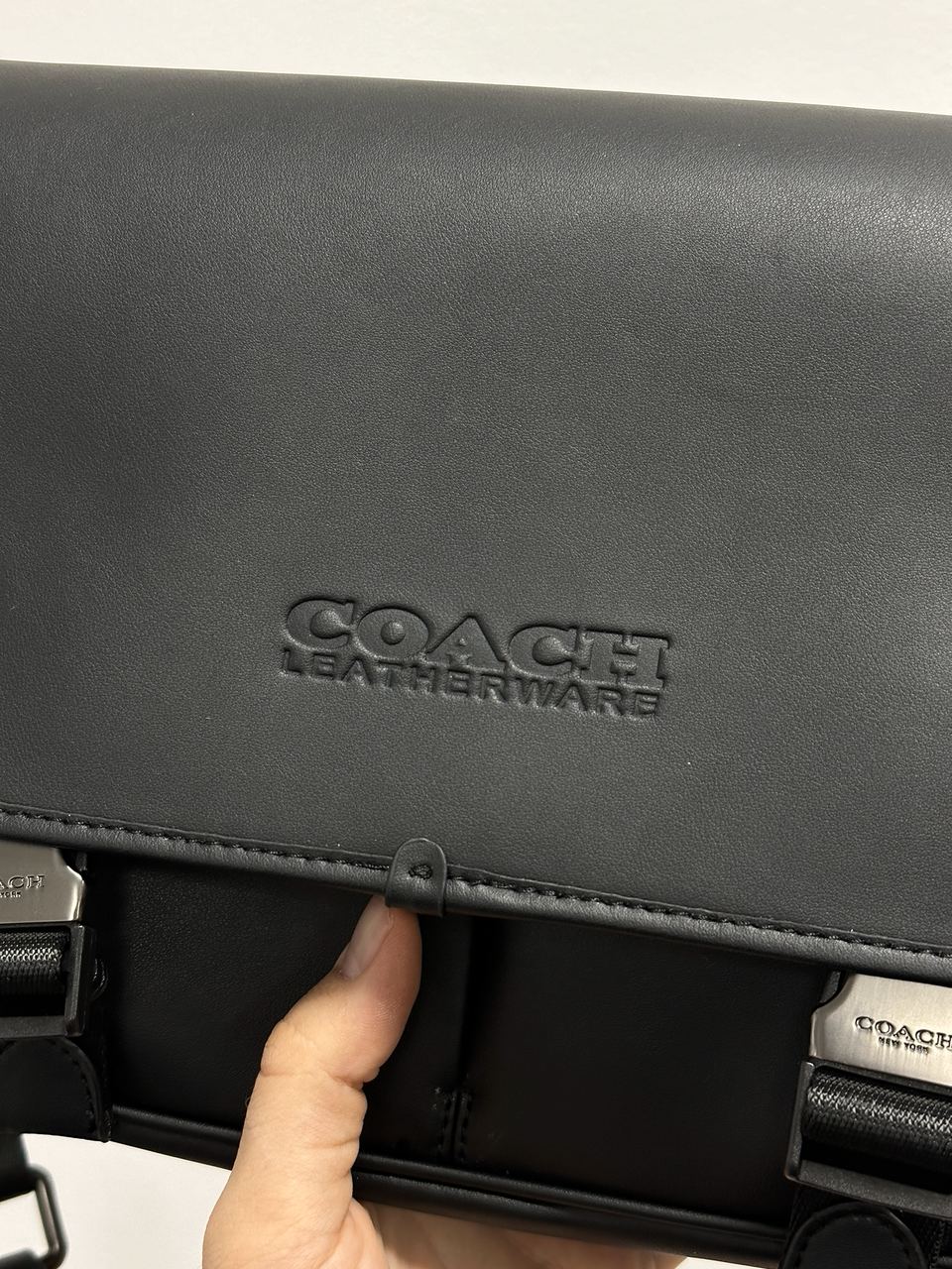Coach Black League Hybrid Messenger Bag In Smooth Skin - 4