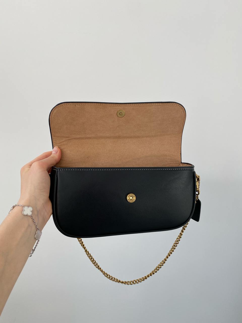 Coach Brook Flap Chain Bag Black\Gold - 11