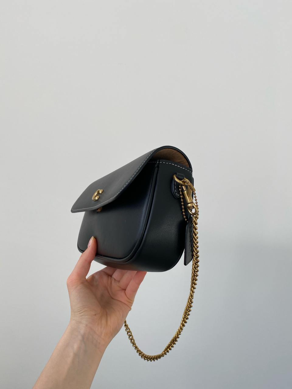 Coach Brook Flap Chain Bag Black\Gold - 7