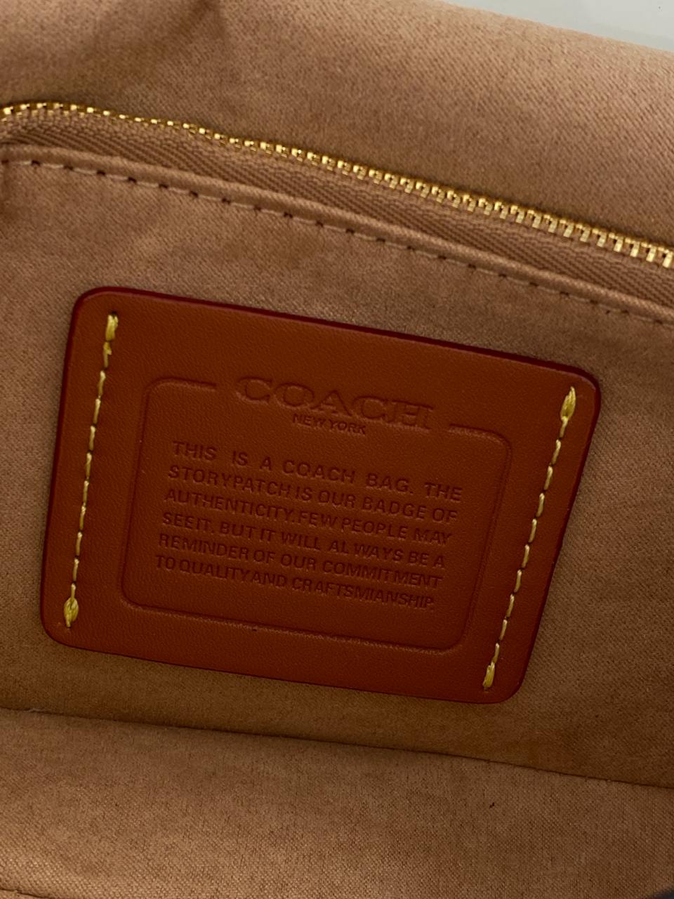 Coach Brook Flap Chain White\Gold - 16