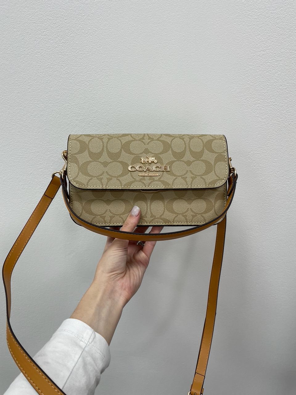 Coach Brynn Flap Crossbody In Signature Canvas Beige - 8