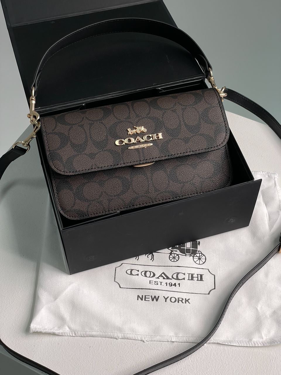 Coach Brynn Flap Crossbody In Signature Canvas Brown - 2