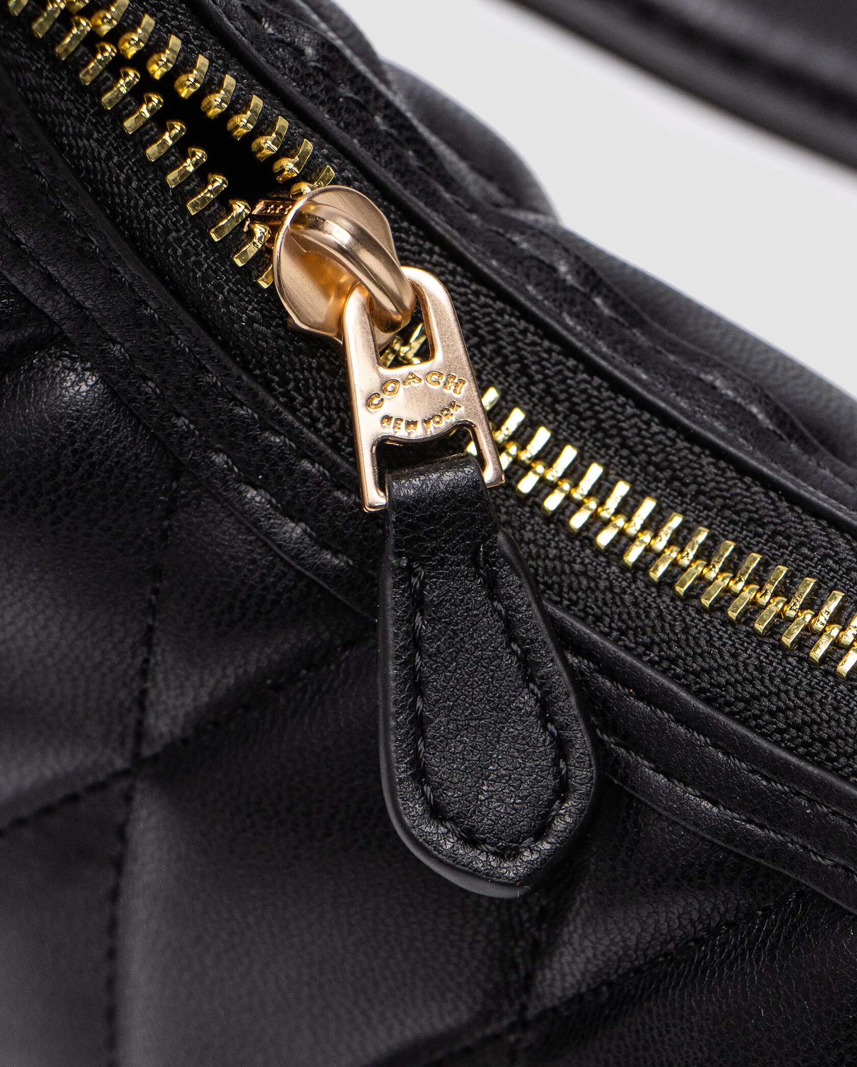 Coach Carmen Mini Crossbody Bag With Quilting Black/Gold - 10