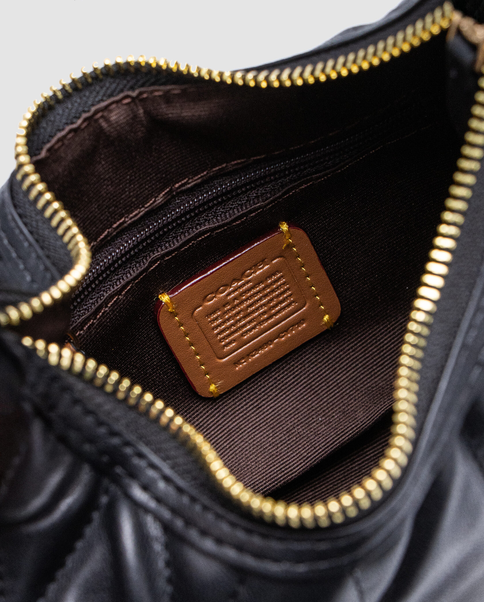 Coach Carmen Mini Crossbody Bag With Quilting Black/Gold - 11