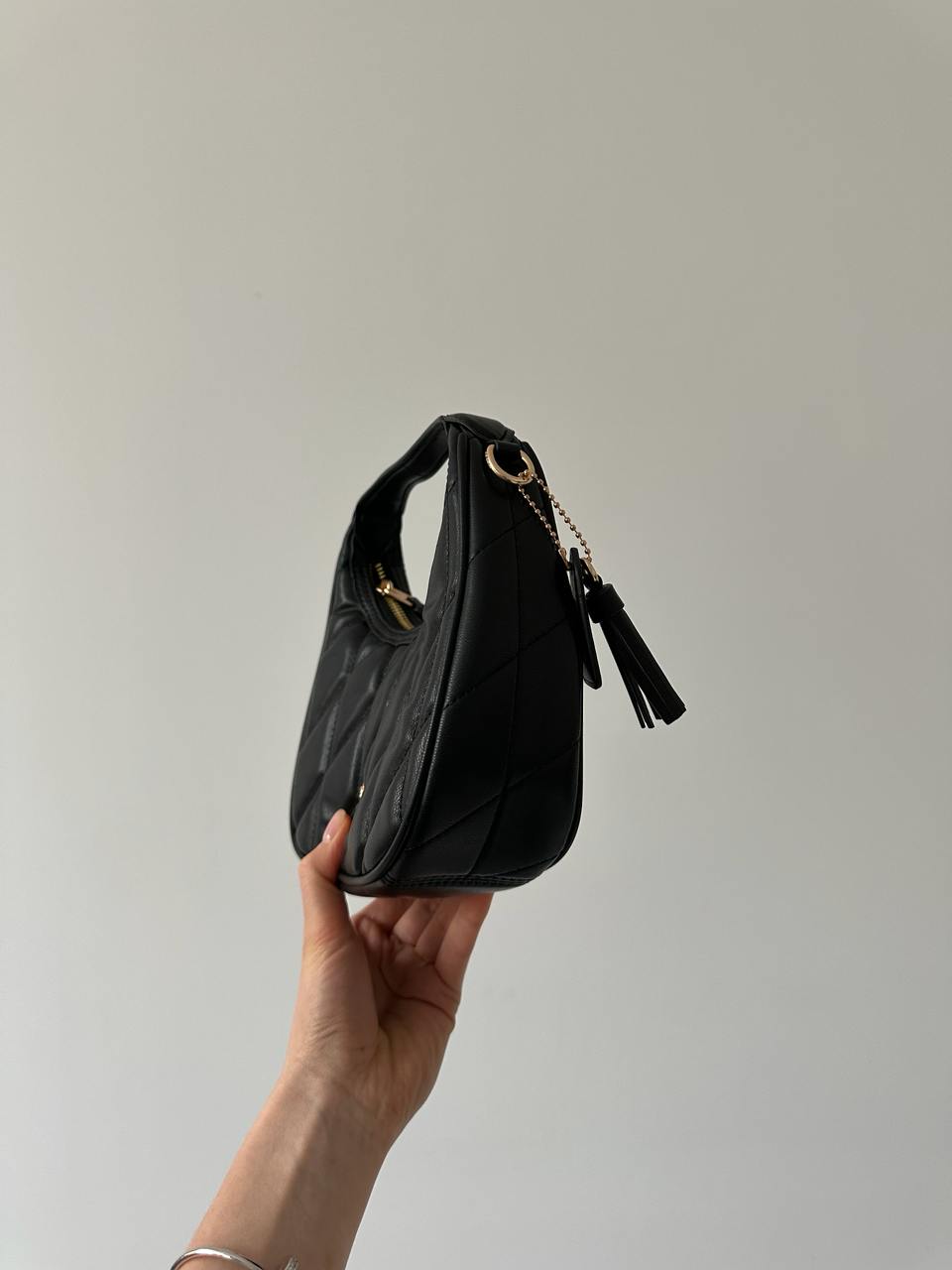 Coach Carmen Mini Crossbody Bag With Quilting Black/Gold - 6