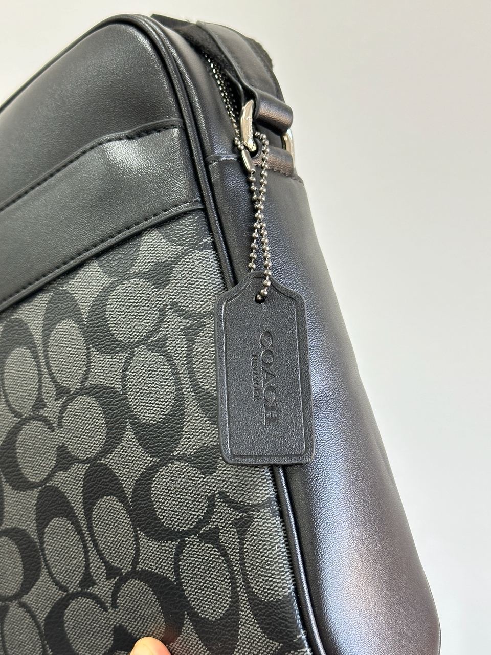 Coach Charles Camera Crossbody Messenger Bag Signature Black - 8