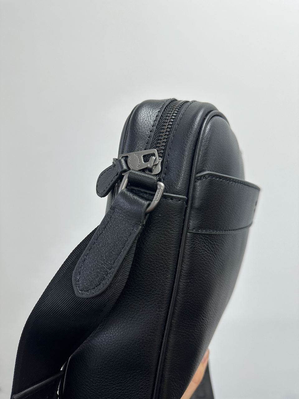 Coach Charles Camera Crossbody Messenger Bag Smooth Skin Black - 10