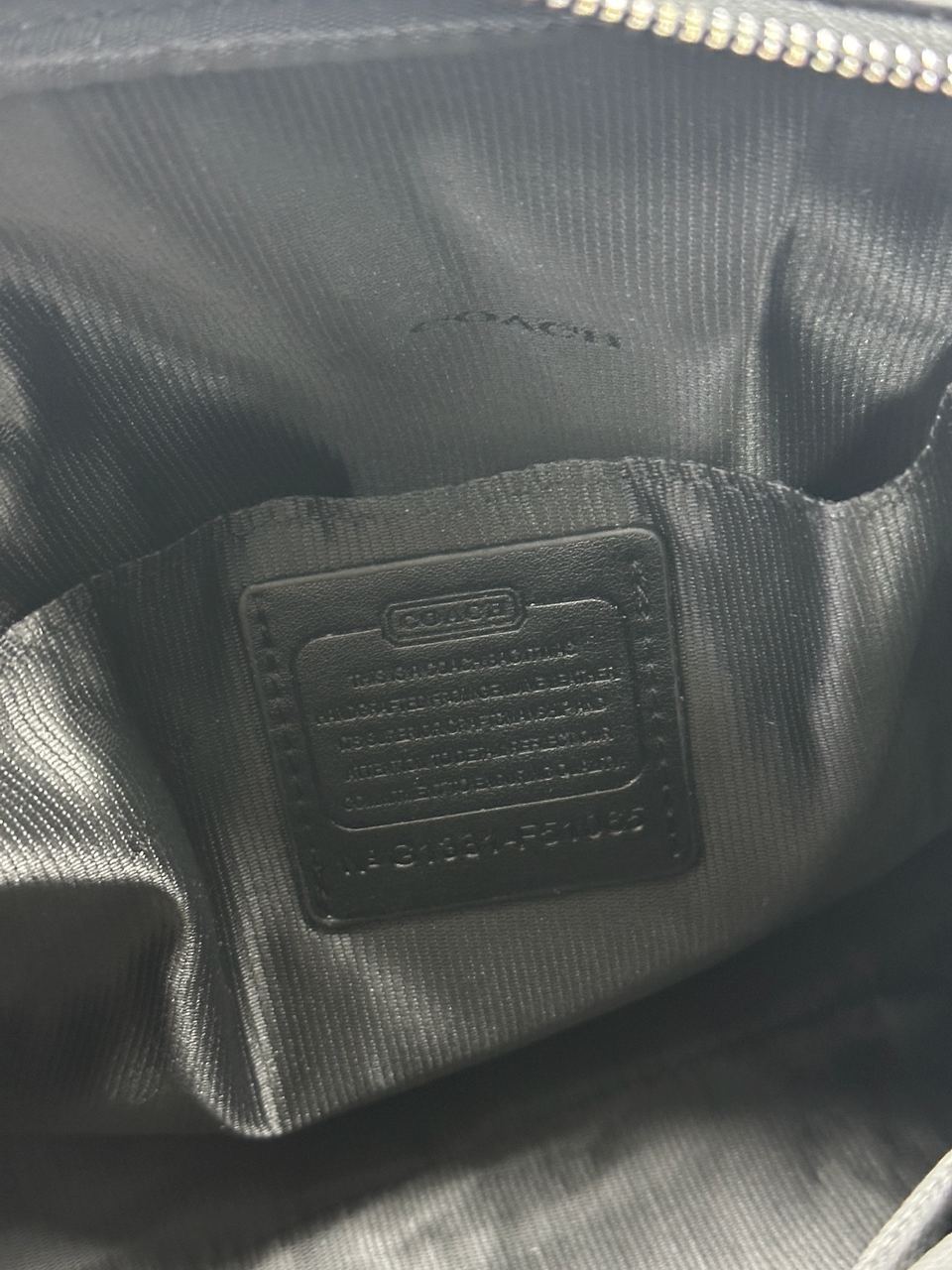 Coach Charles Camera Crossbody Messenger Bag Textured Black - 15