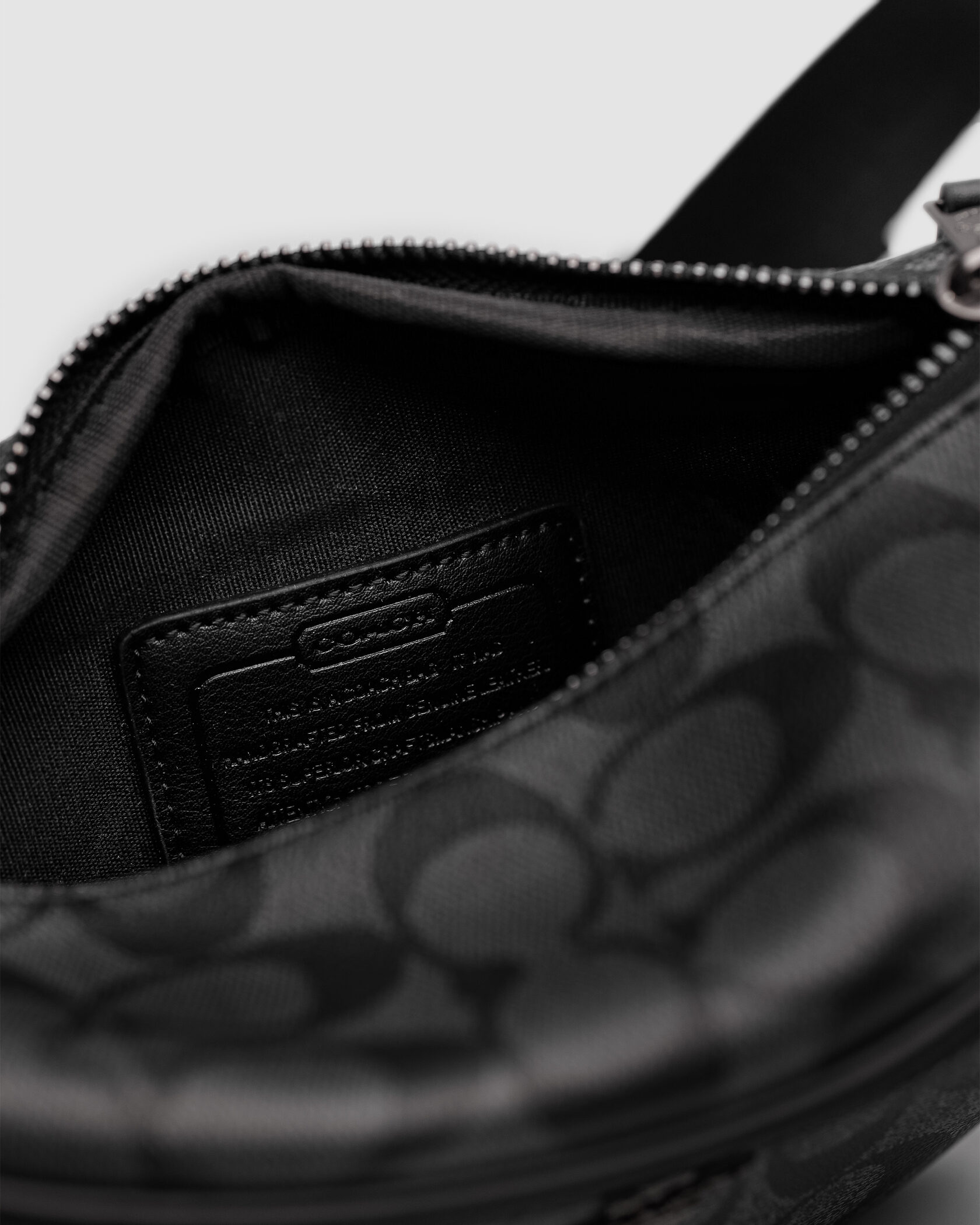 Coach Charter Belt Bag Signature Belt Bag Charcoal Blue - 12