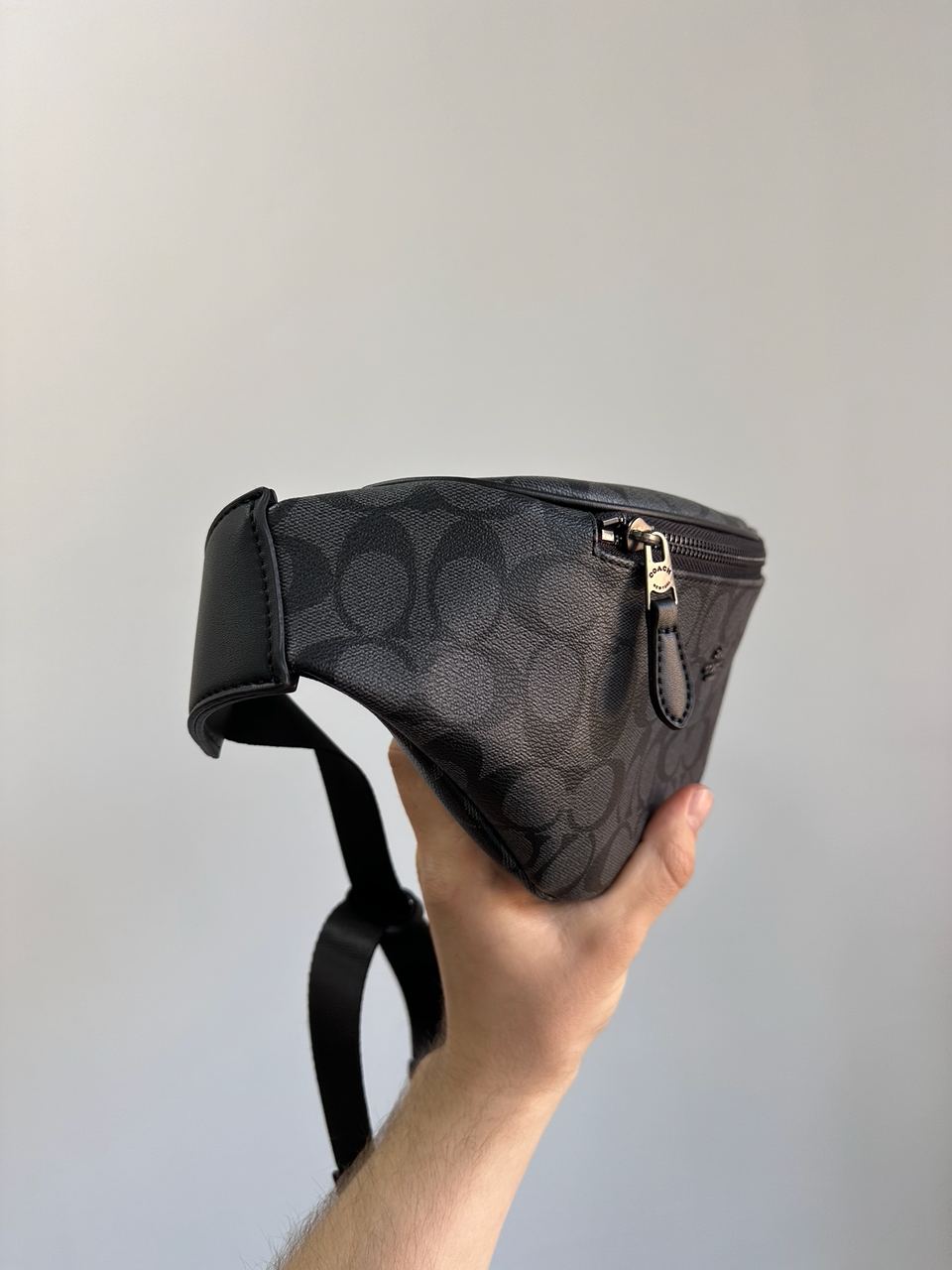 Coach Charter Belt Bag Signature Belt Bag Charcoal Blue - 9