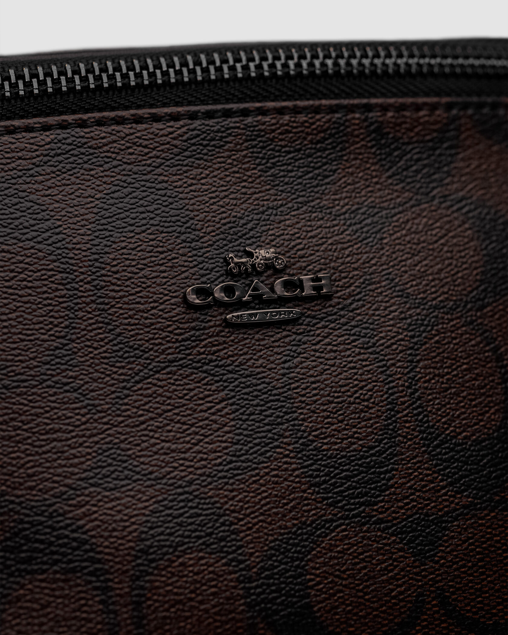 Coach Charter Belt Bag Signature Belt Bag Charcoal Brown - 3