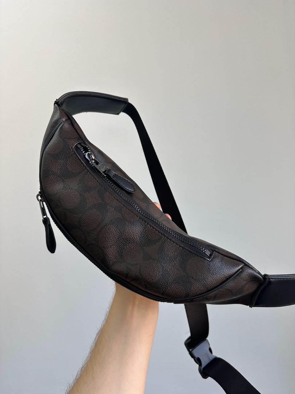 Coach Charter Belt Bag Signature Belt Bag Charcoal Brown - 9