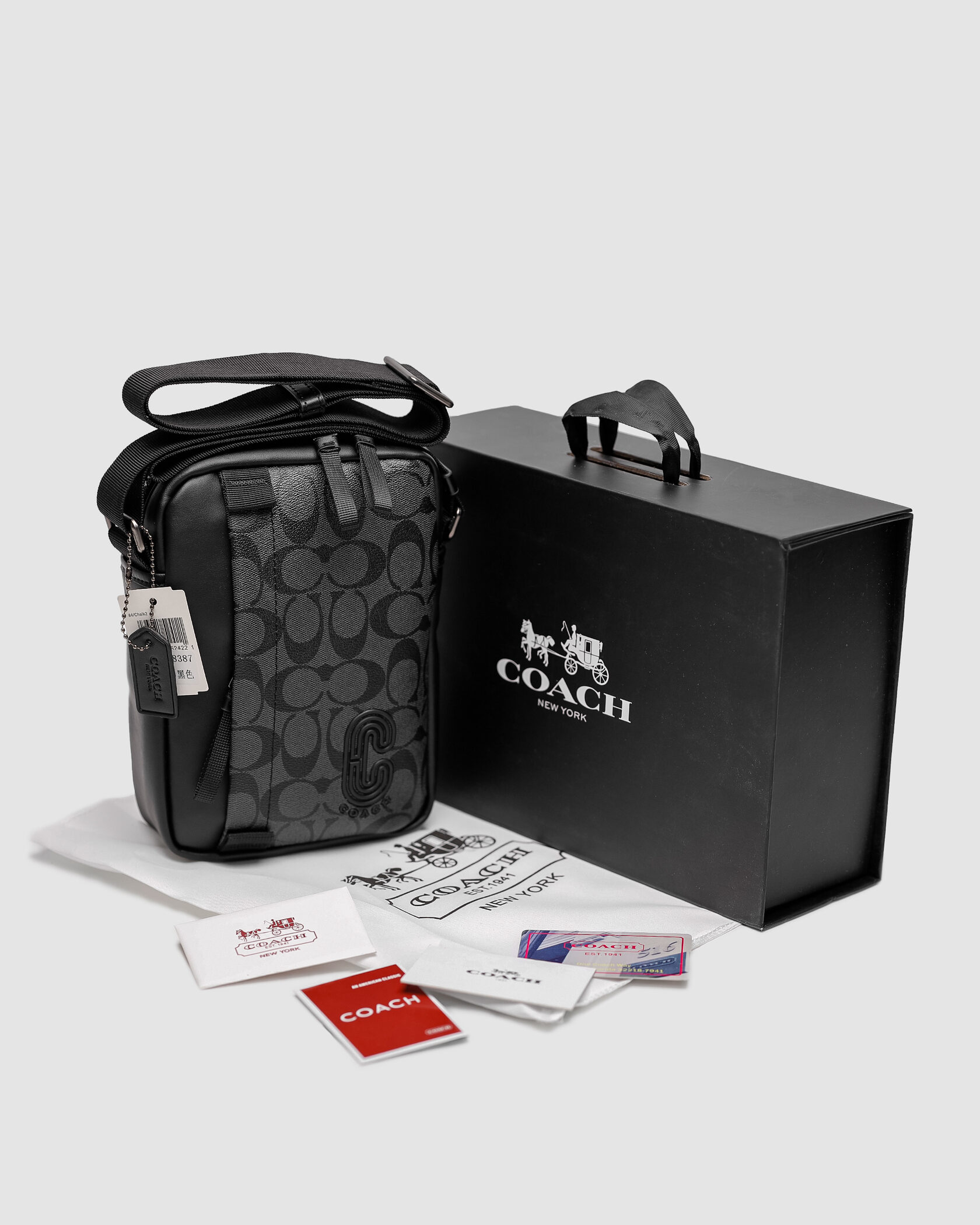 Coach Crossbody in Signature Canvas Grey - 2