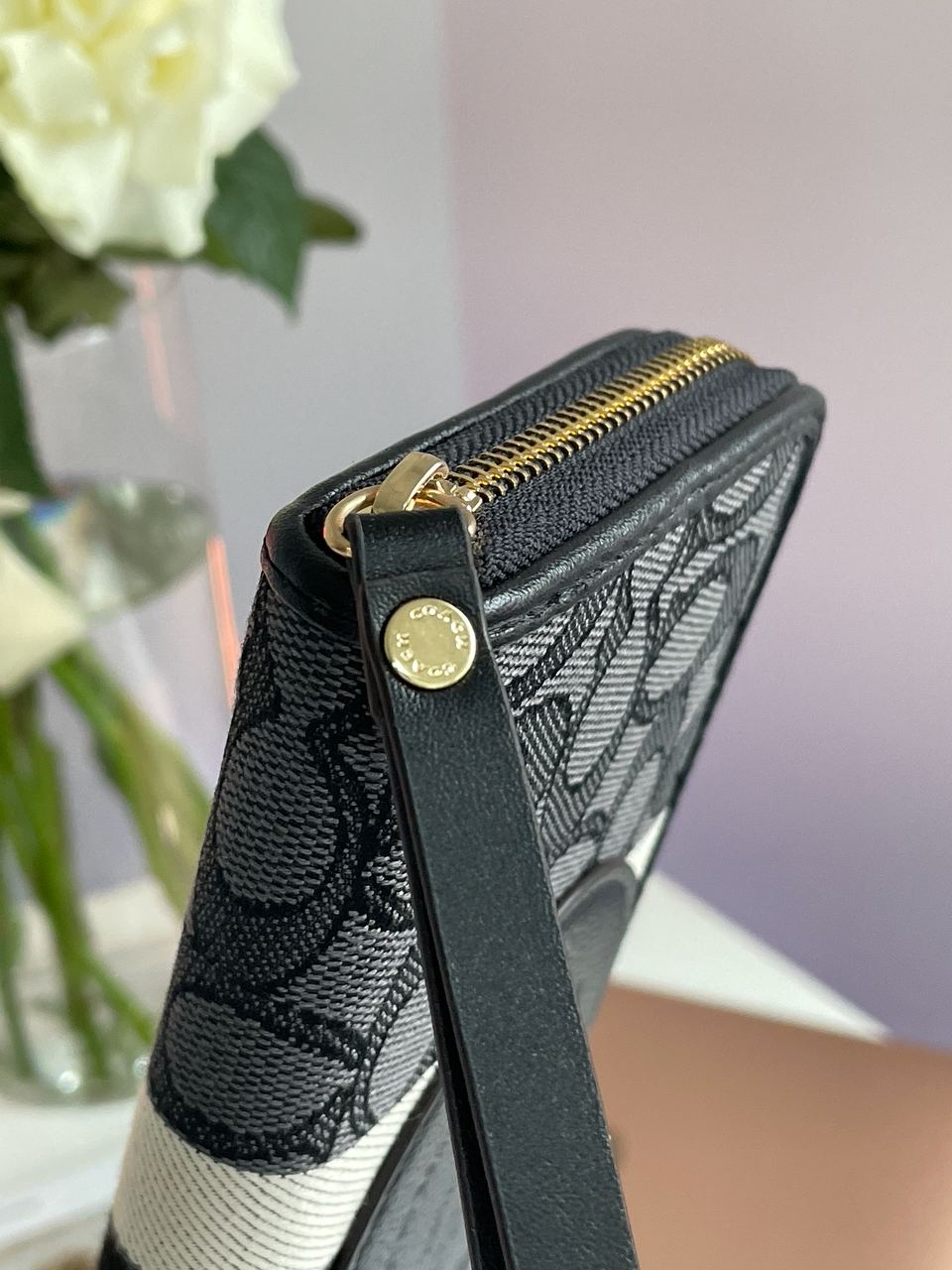 Coach Dempsey Large Wallet In Signature Jacquard Black - 12