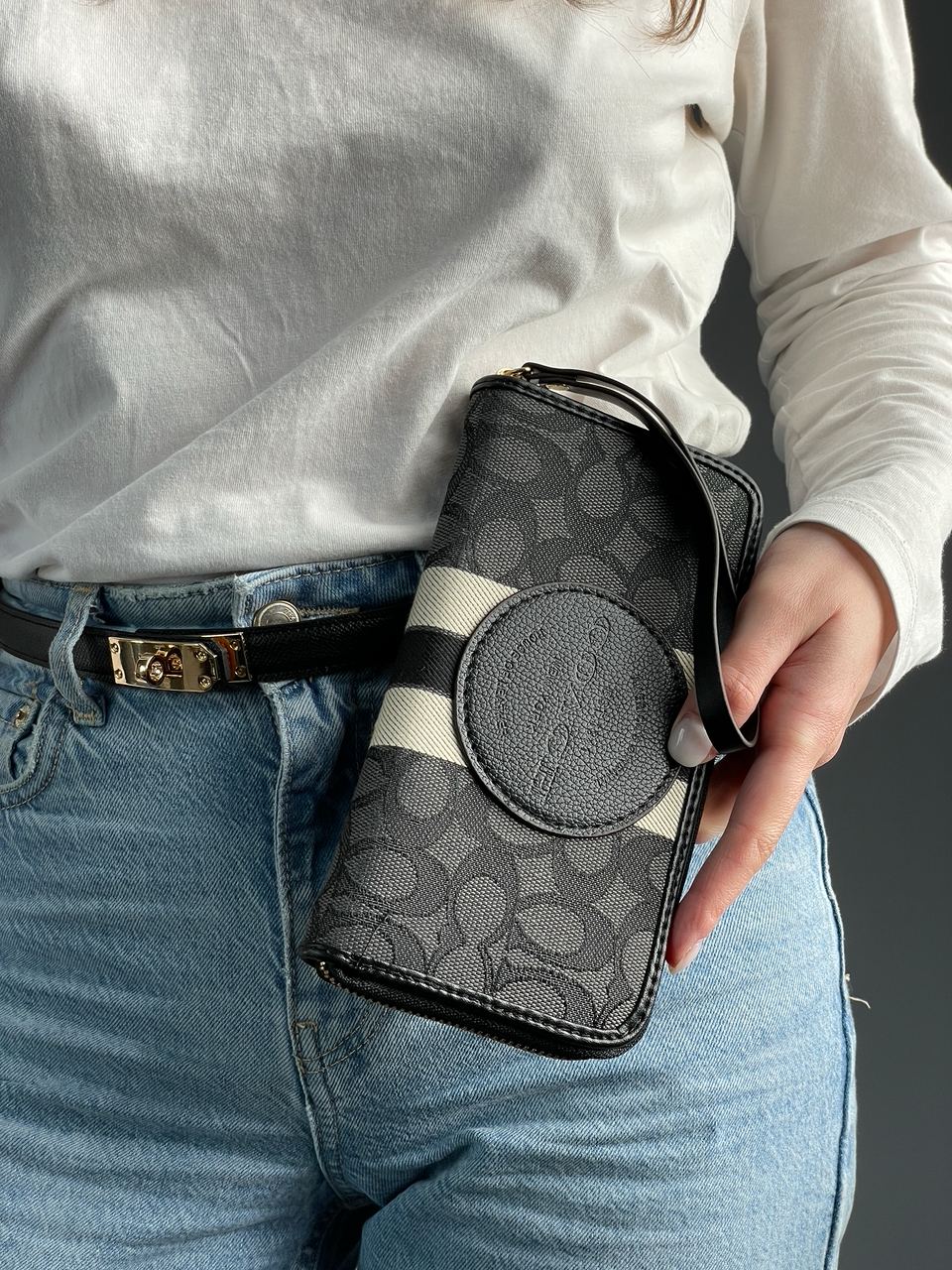 Coach Dempsey Large Wallet In Signature Jacquard Black - 5