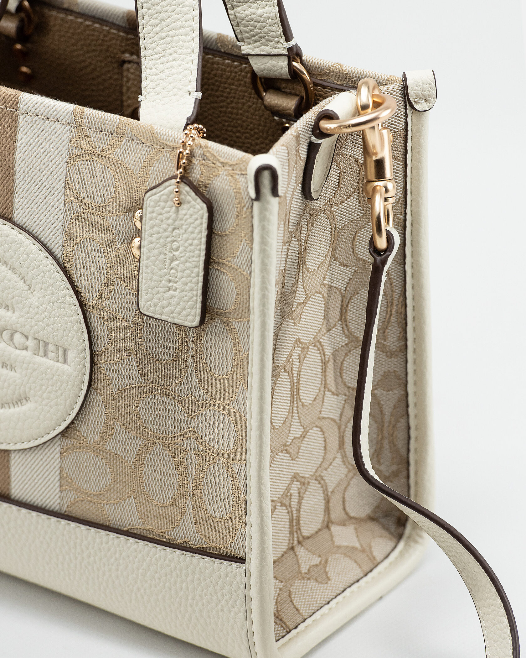 Coach Dempsey Tote 22 In Signature Jacquard With Stripe - 11