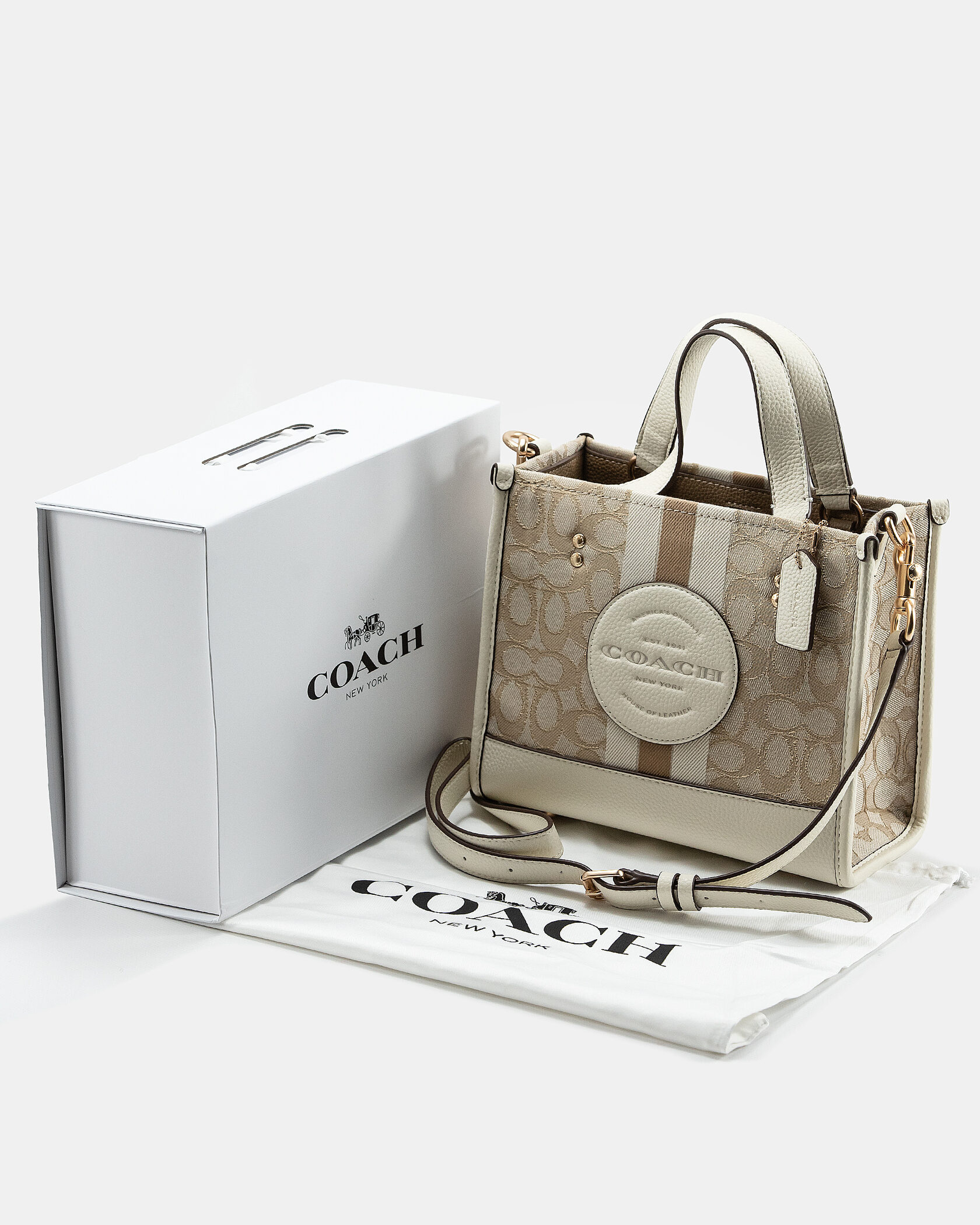 Coach Dempsey Tote 22 In Signature Jacquard With Stripe - 2