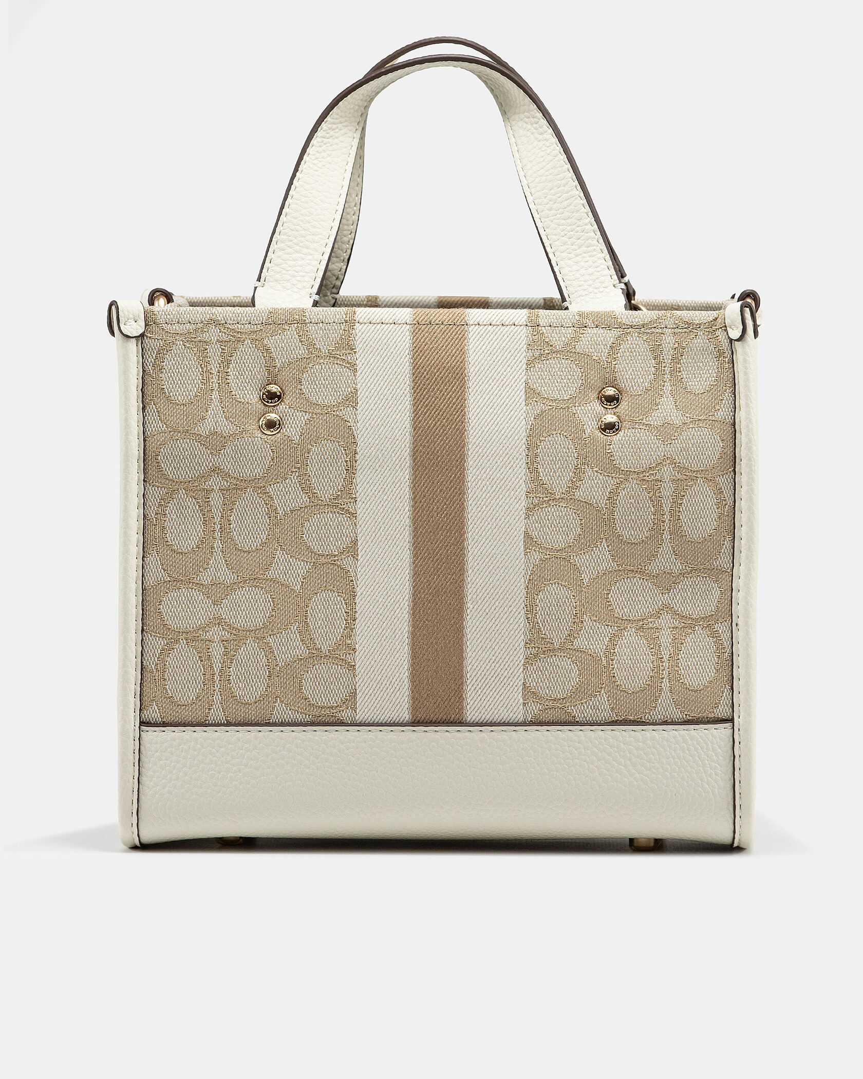 Coach Dempsey Tote 22 In Signature Jacquard With Stripe - 7