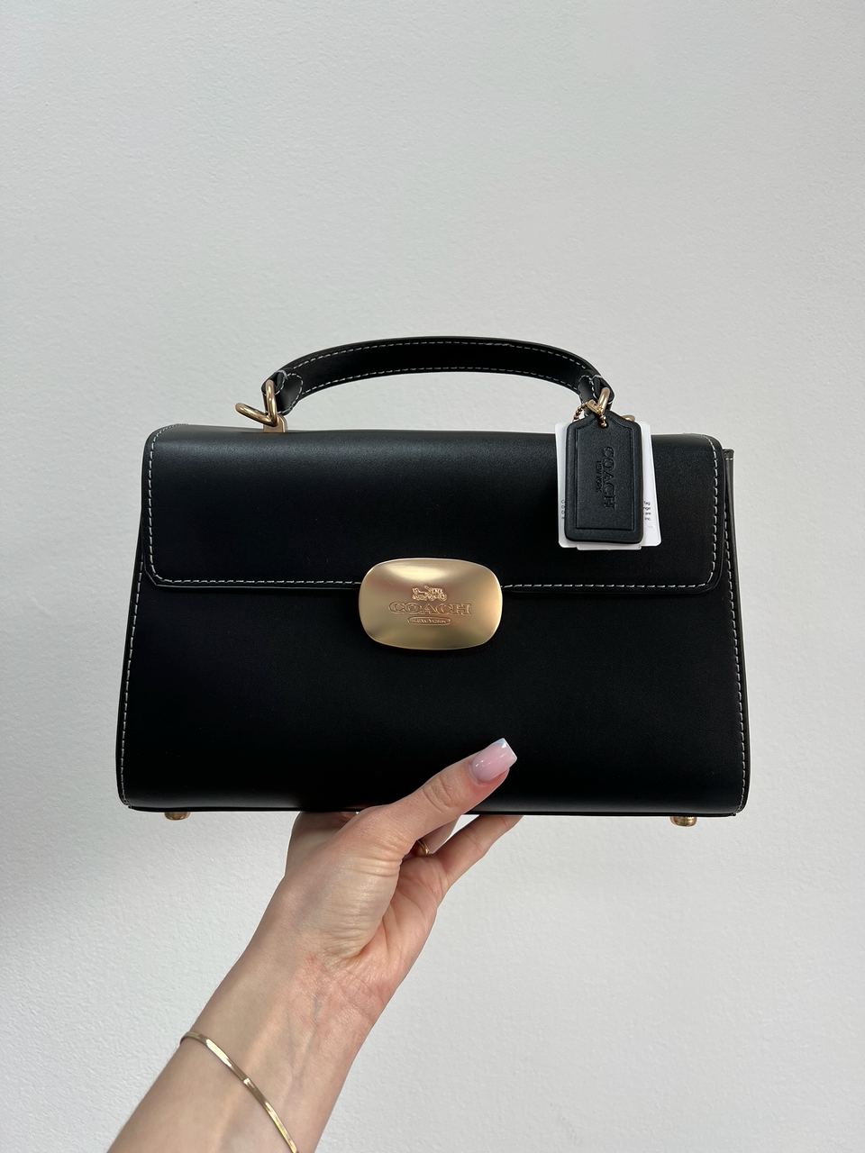 Coach Eliza Top Handle In Signature Canvas Black - 2