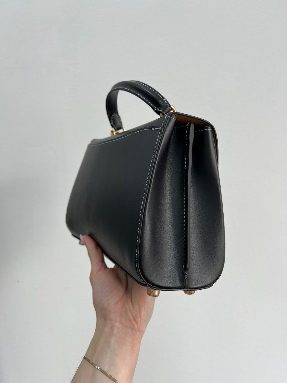 Coach Eliza Top Handle In Signature Canvas Black - 4