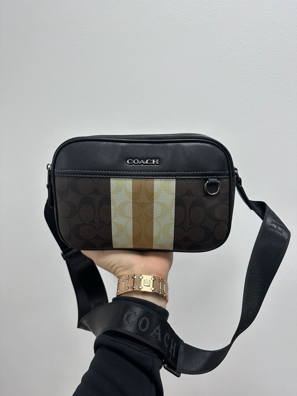 Coach Graham Crossbody Bag In Blocked Signature Canvas Mahogany - 3