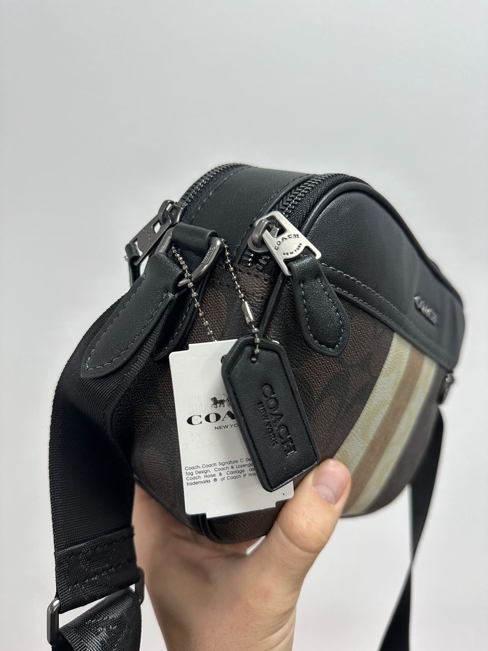 Coach Graham Crossbody Bag In Blocked Signature Canvas Mahogany - 7