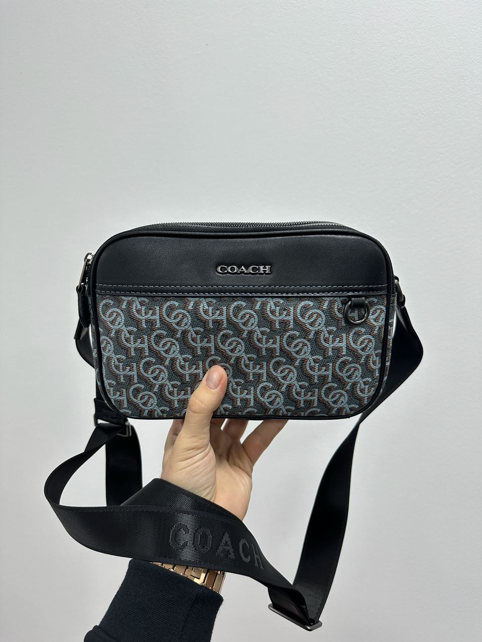 Coach Graham Crossbody With Monogram Print Blue - 4