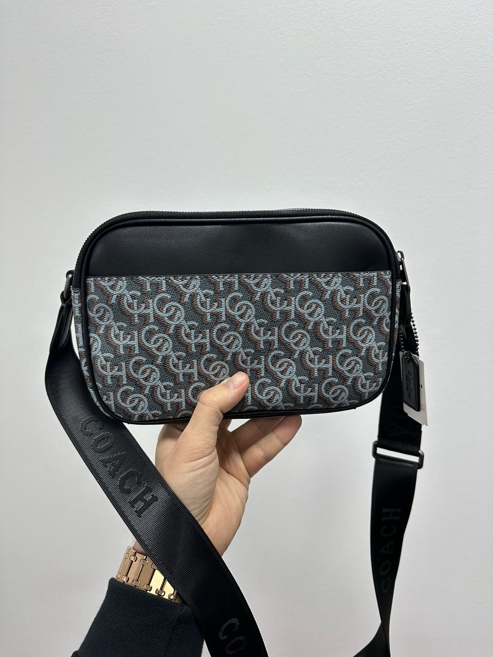 Coach Graham Crossbody With Monogram Print Blue - 6