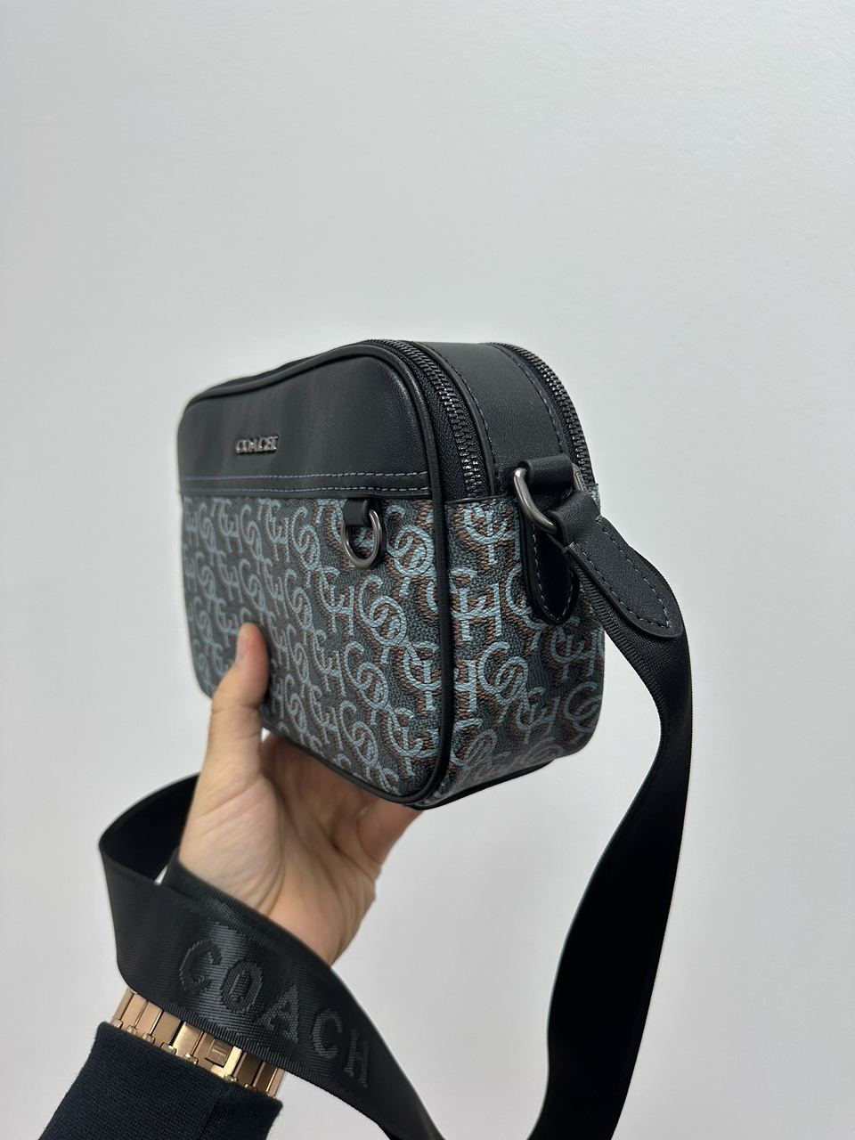 Coach Graham Crossbody With Monogram Print Blue - 7