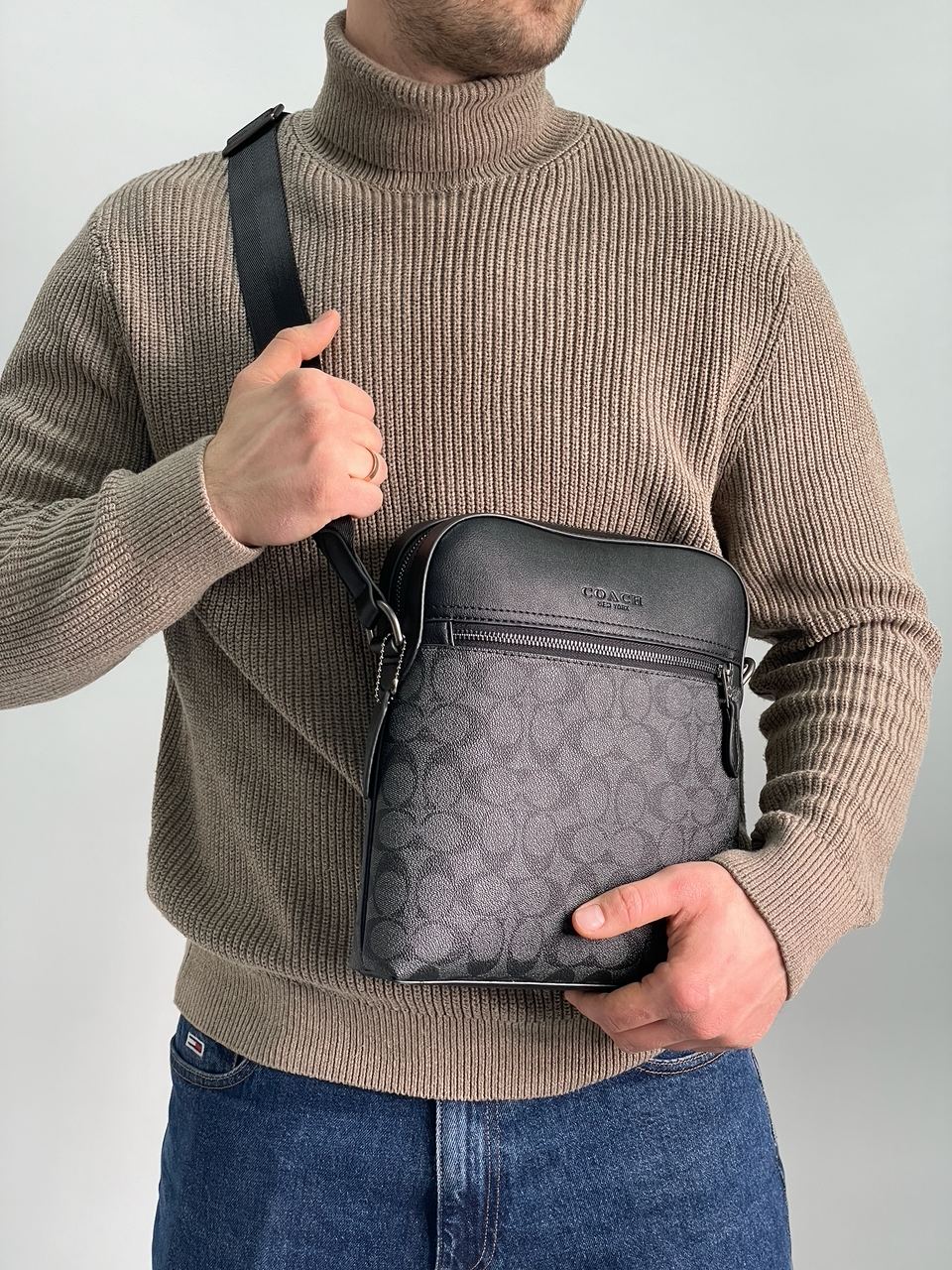 Coach Houston Flight Bag In Signature Canvas Grey - 5