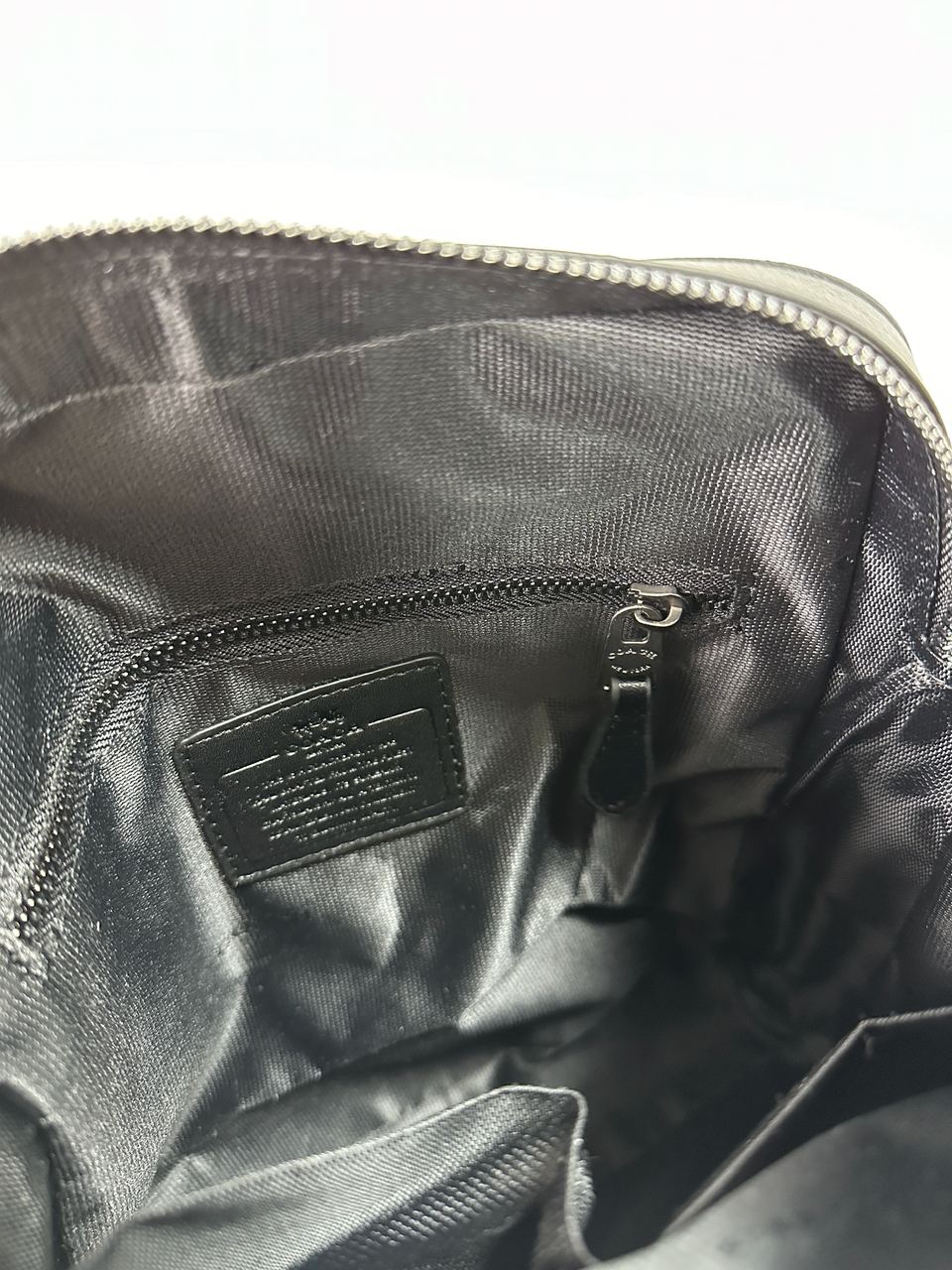 Coach Houston Relief Print Cow Leather Flight Bag Black - 16