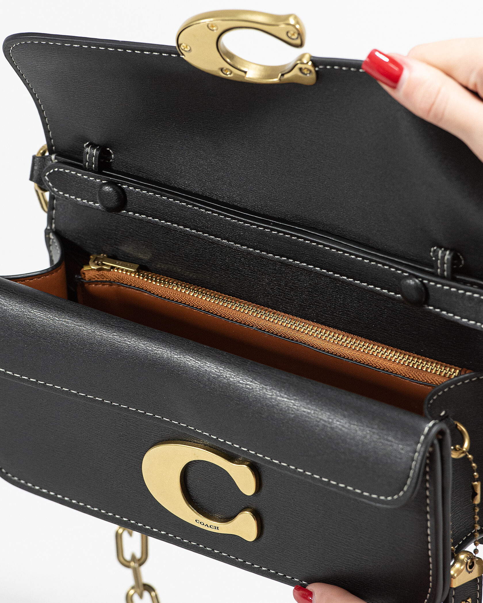 Coach Idol Small Shoulder Bag in Black Leather - 12