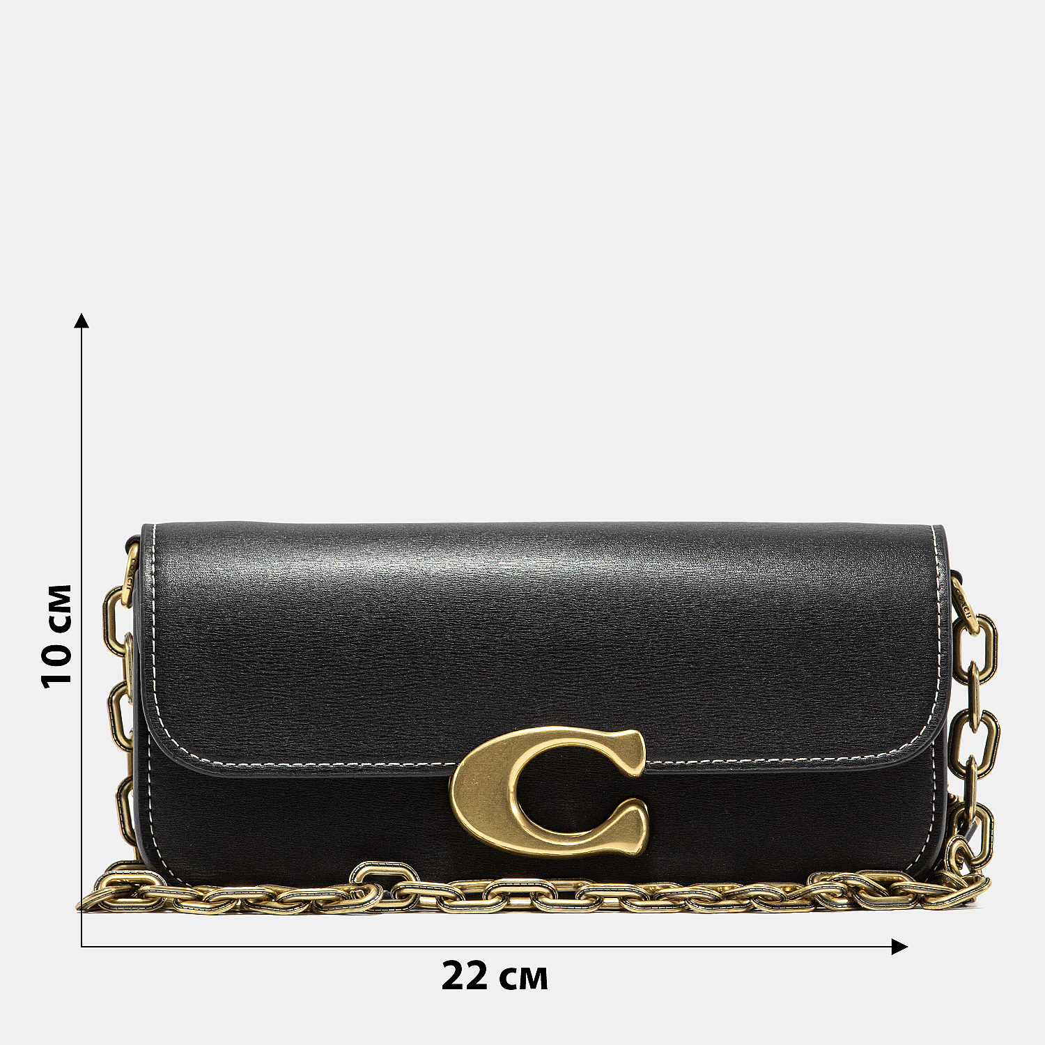 Coach Idol Small Shoulder Bag in Black Leather - 3