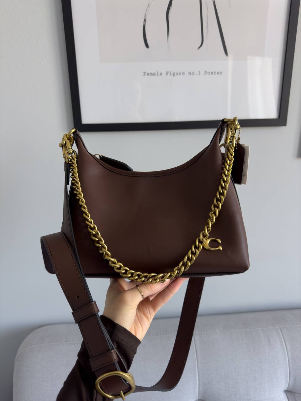 Coach Juliet Shoulder Bag Brown Smooth Leather - 4