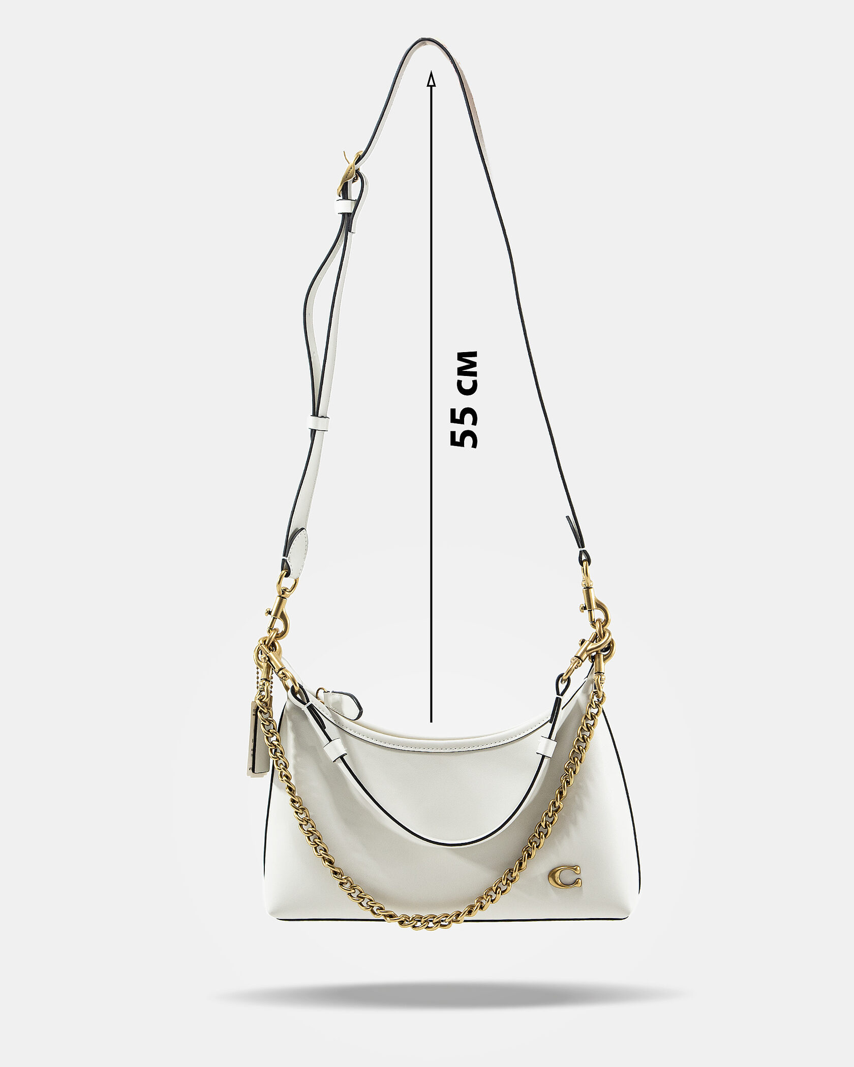 Coach Juliet Shoulder Bag White Smooth Leather - 4