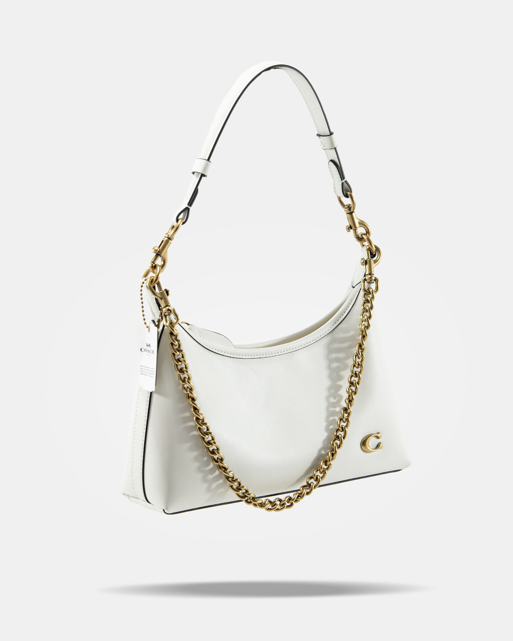 Coach Juliet Shoulder Bag White Smooth Leather - 5