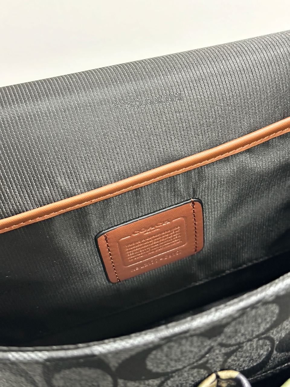 Coach Khaki &amp; Black League Hybrid Messenger Bag In Charcoal Mul - 19