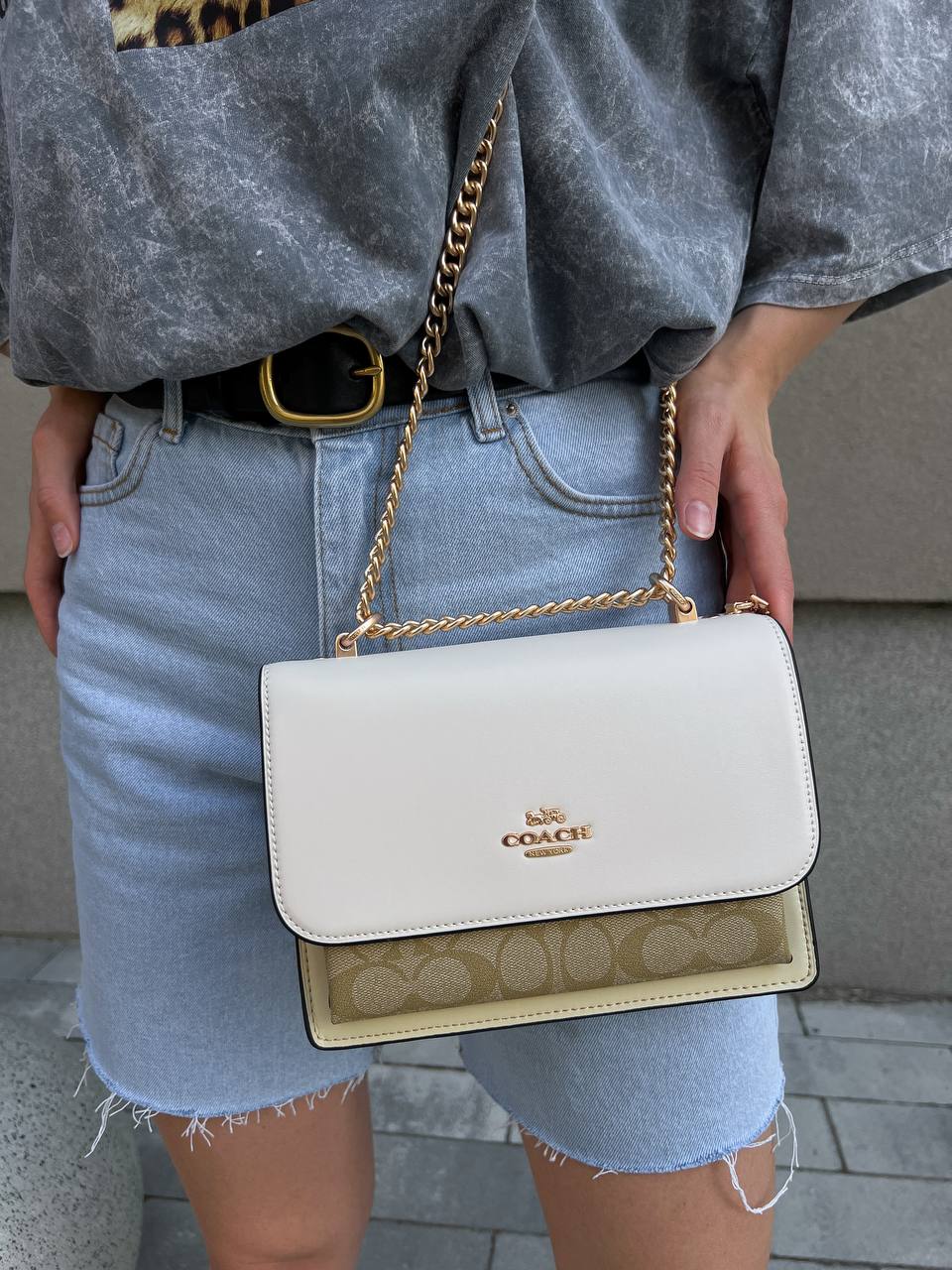 Coach Klare Crossbody Bag in Signature Canvas Khaki Multi - 8